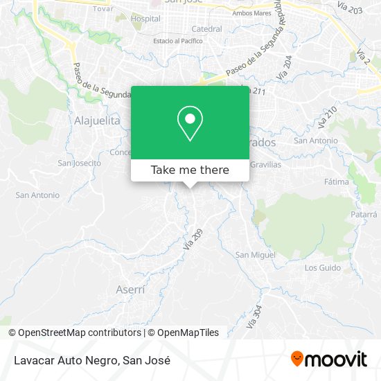 Lavacar Auto Negro map