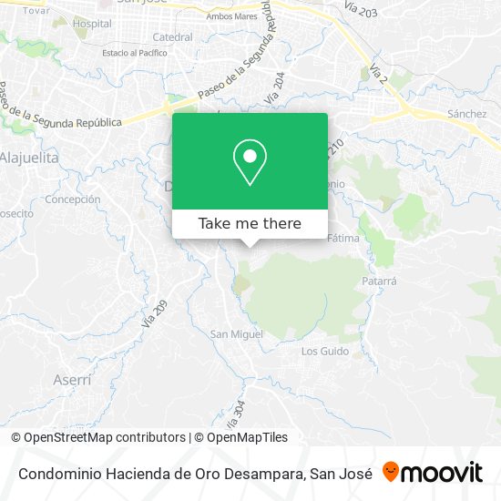 Mapa de Condominio Hacienda de Oro Desampara