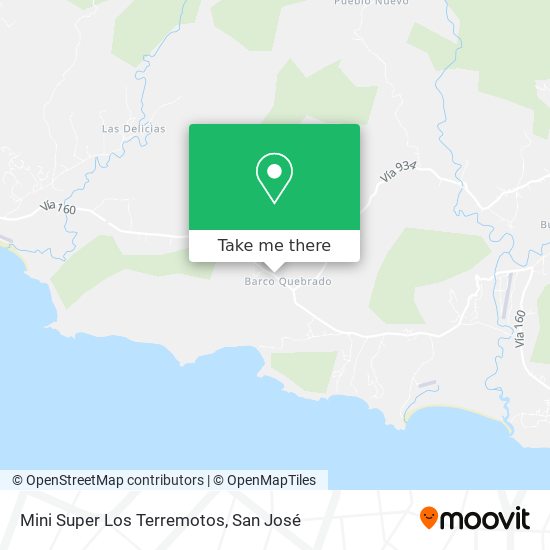 Mapa de Mini Super Los Terremotos