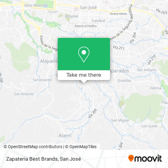 Zapateria Best Brands map