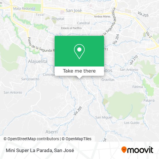 Mini Super La Parada map