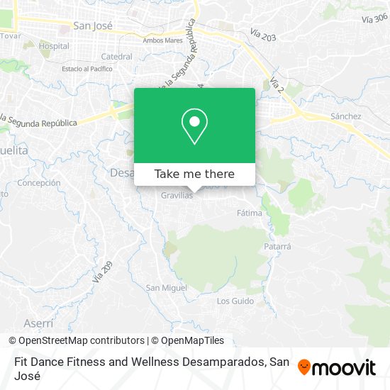 Fit Dance Fitness and Wellness Desamparados map