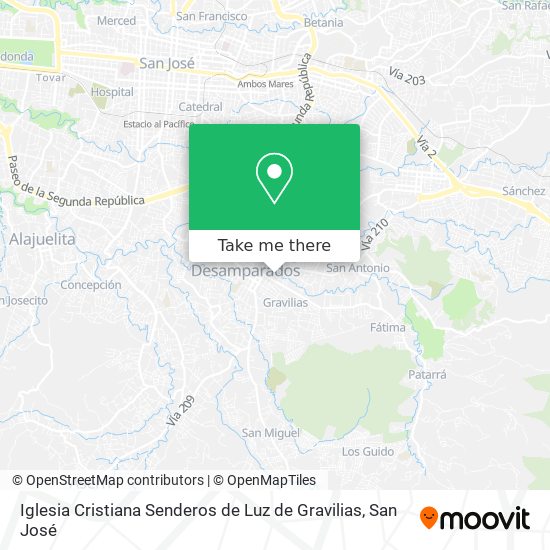 Iglesia Cristiana Senderos de Luz de Gravilias map