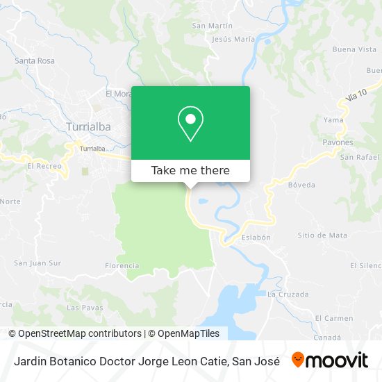Mapa de Jardin Botanico Doctor Jorge Leon Catie