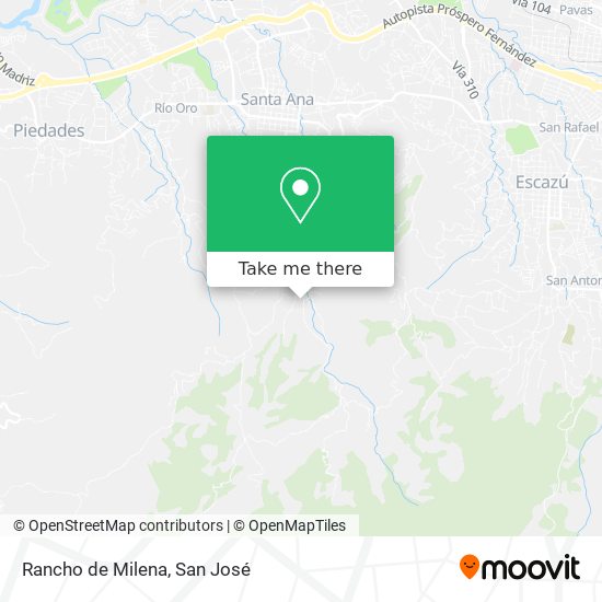 Rancho de Milena map