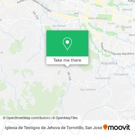 Mapa de Iglesia de Testigos de Jehova de Torrotillo