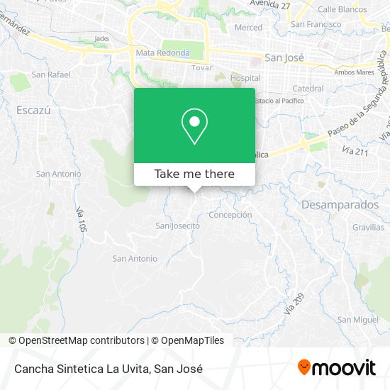 Cancha Sintetica La Uvita map