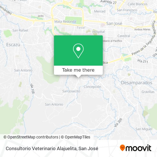 Consultorio Veterinario Alajuelita map