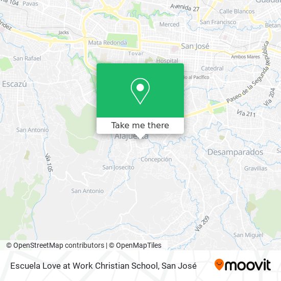 Escuela Love at Work Christian School map