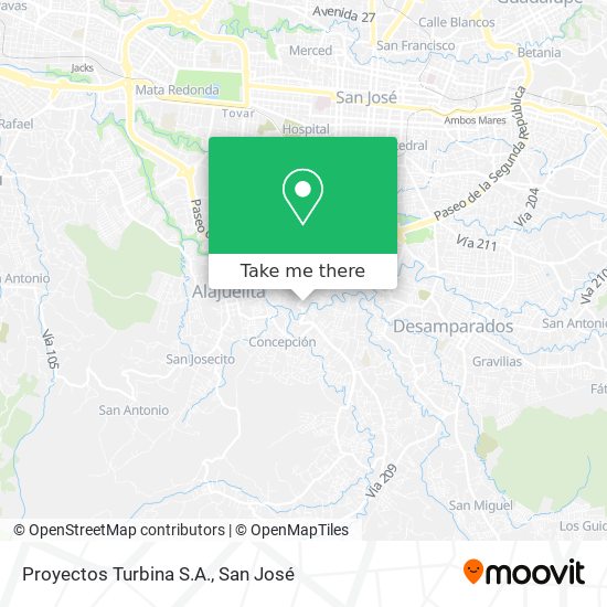 Proyectos Turbina S.A. map