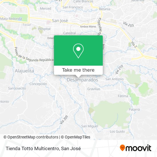 Mapa de Tienda Totto Multicentro