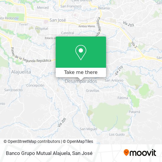 Banco Grupo Mutual Alajuela map