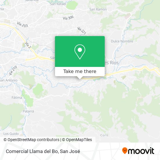 Mapa de Comercial Llama del Bo