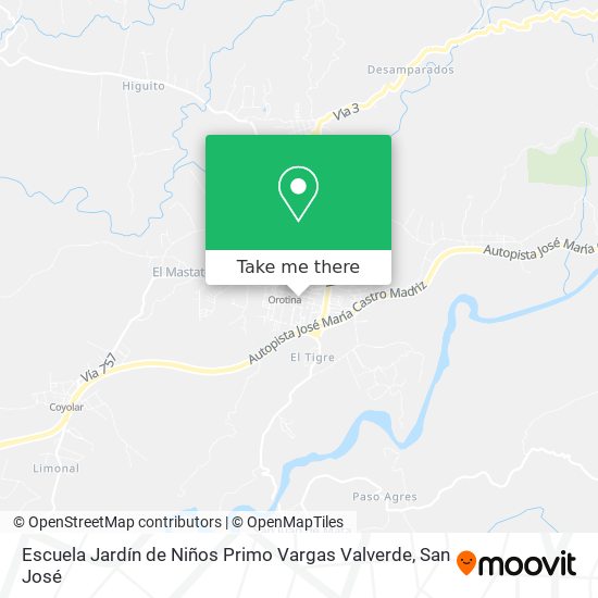 Escuela Jardín de Niños Primo Vargas Valverde map