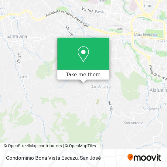 Mapa de Condominio Bona Vista Escazu