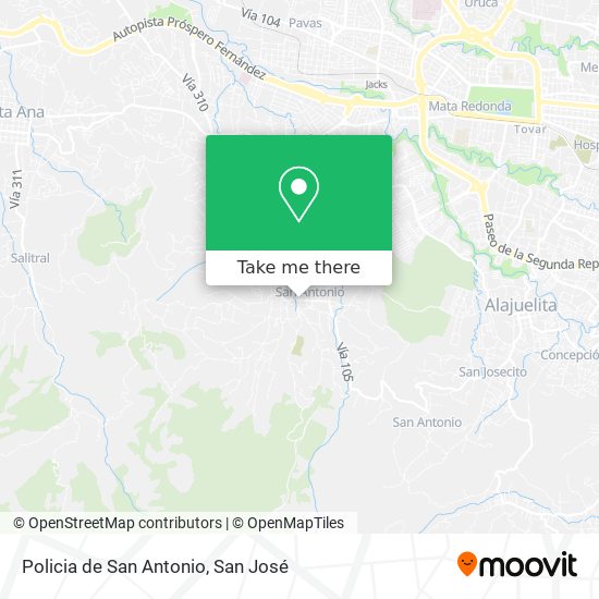 Policia de San Antonio map