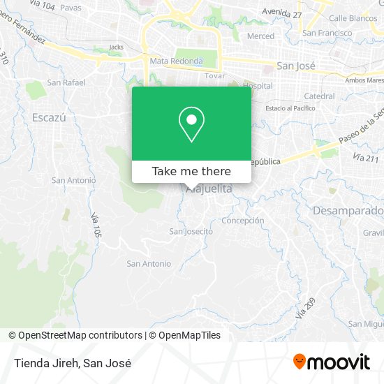 Tienda Jireh map