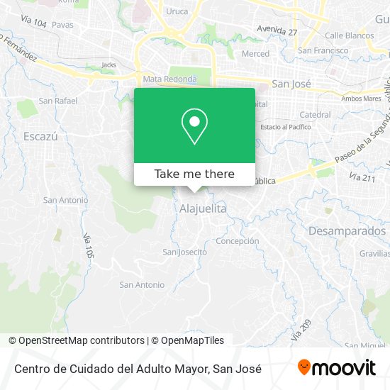 Mapa de Centro de Cuidado del Adulto Mayor