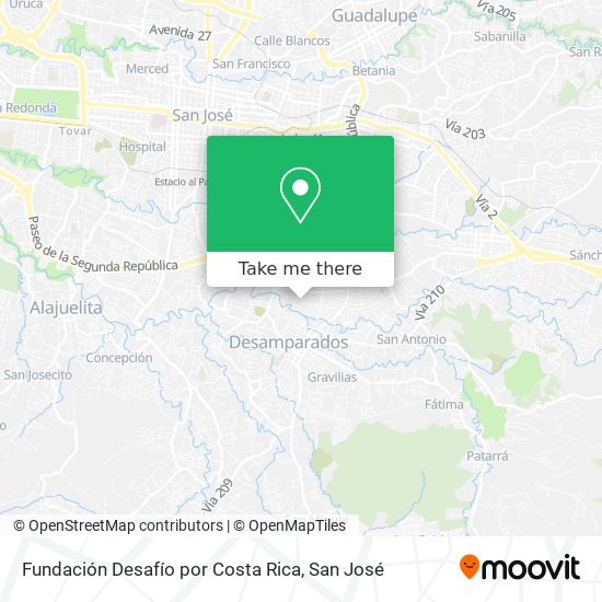 Fundación Desafío por Costa Rica map