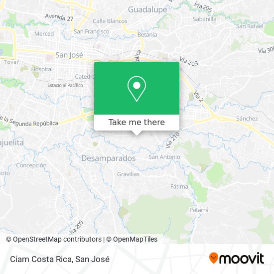 Ciam Costa Rica map