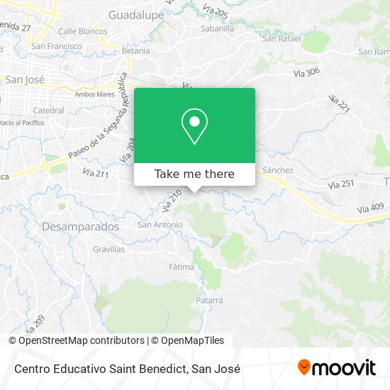 Centro Educativo Saint Benedict map