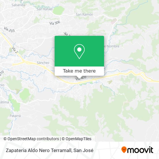 Zapateria Aldo Nero Terramall map