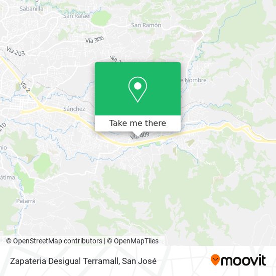 Mapa de Zapateria Desigual Terramall