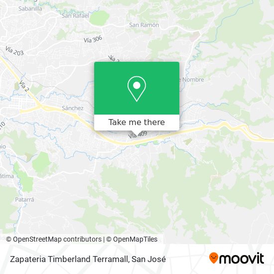 Zapateria Timberland Terramall map