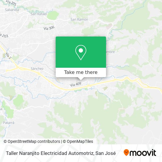 Mapa de Taller Naranjito Electricidad Automotriz