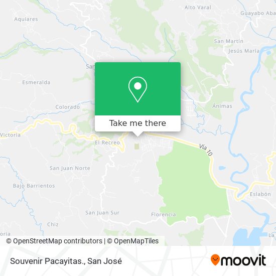 Mapa de Souvenir Pacayitas.