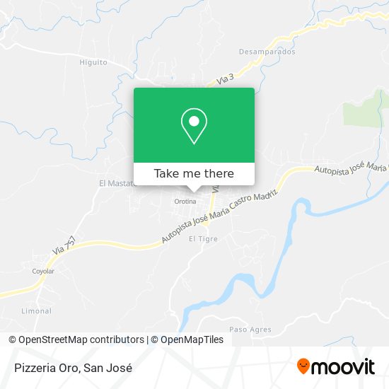 Mapa de Pizzeria Oro