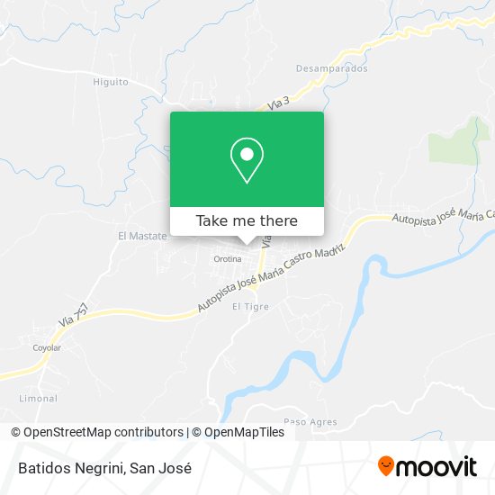 Mapa de Batidos Negrini