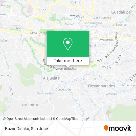 Bazar Disaka map