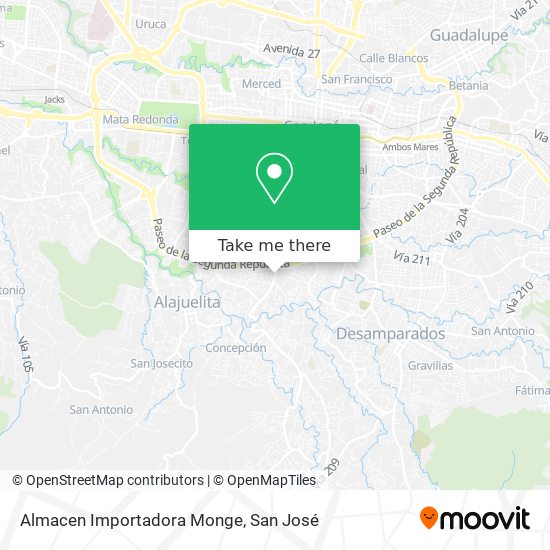 Almacen Importadora Monge map