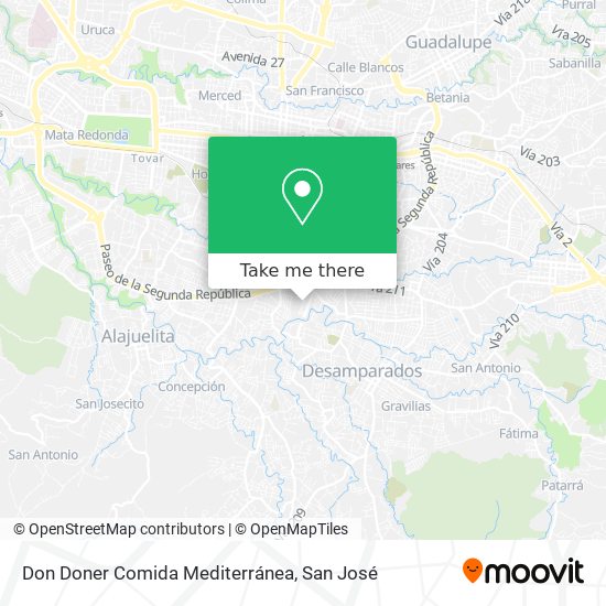 Don Doner Comida Mediterránea map