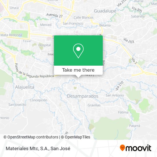Materiales Mtc, S.A. map