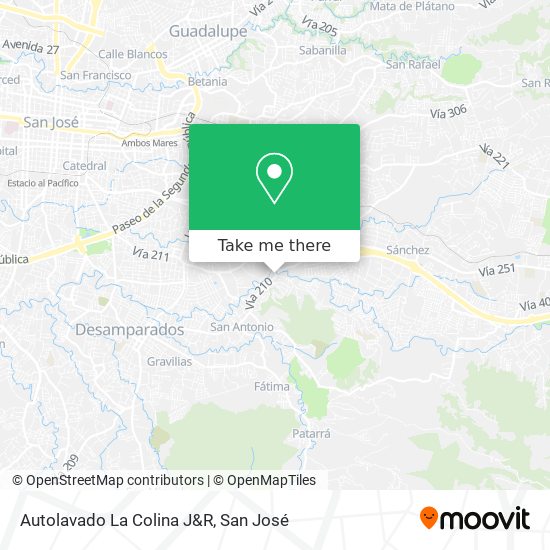Autolavado La Colina J&R map