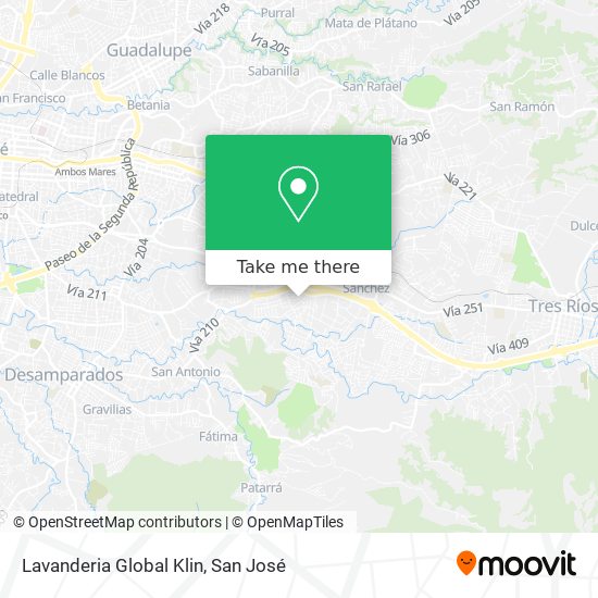 Mapa de Lavanderia Global Klin