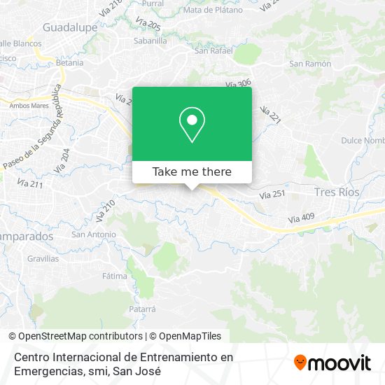 Centro Internacional de Entrenamiento en Emergencias, smi map