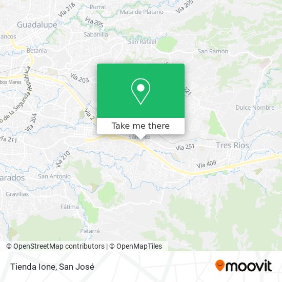 Tienda Ione map