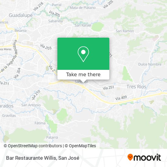 Mapa de Bar Restaurante Willis