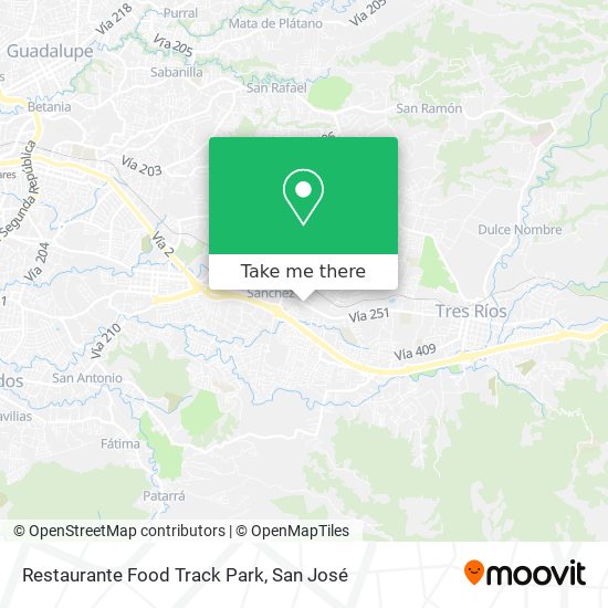 Restaurante Food Track Park map