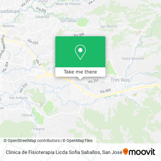 Mapa de Clinica de Fisioterapia Licda Sofia Saballos