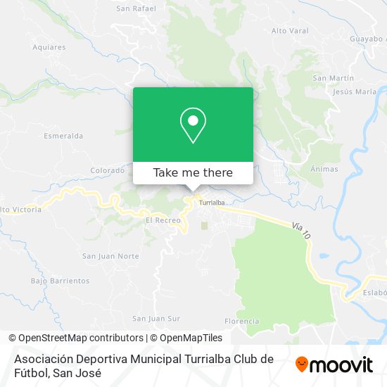 Asociación Deportiva Municipal Turrialba Club de Fútbol map