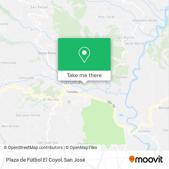Mapa de Plaza de Fútbol El Coyol