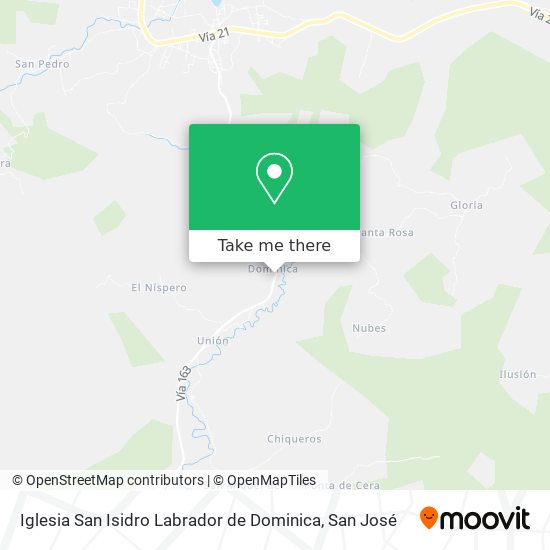 Iglesia San Isidro Labrador de Dominica map