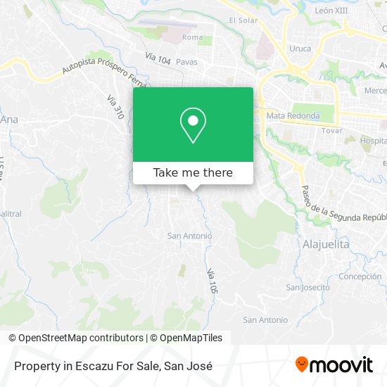 Property in Escazu For Sale map