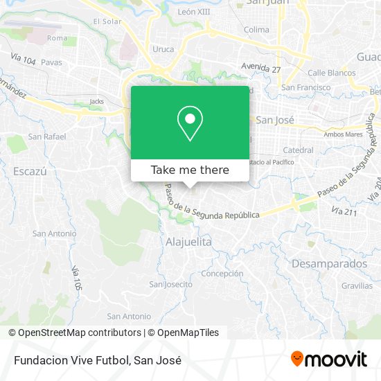 Mapa de Fundacion Vive Futbol