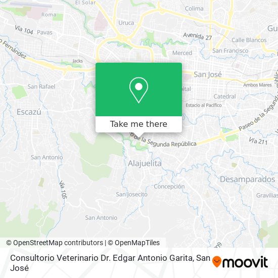 Consultorio Veterinario Dr. Edgar Antonio Garita map
