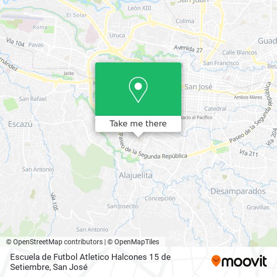 Escuela de Futbol Atletico Halcones 15 de Setiembre map